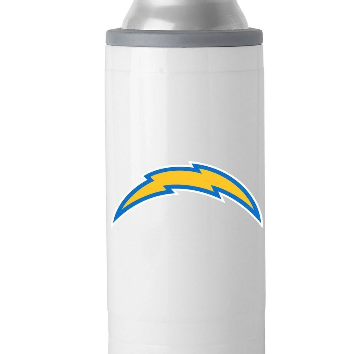 Logo Brands Los Angeles Chargers 12oz. Letterman Slim Can Cooler 5 Logo Brands Los Angeles Chargers 12oz. Letterman Slim Can Cooler - Image 3