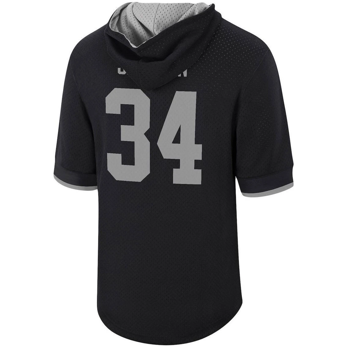 Men's Mitchell & Ness Bo Jackson Black Los Angeles Raiders Retired Player Mesh Name & Number Hoodie T-Shirt 6 Men's Mitchell & Ness Bo Jackson Black Los Angeles Raiders Retired Player Mesh Name & Number Hoodie T-Shirt - Image 4