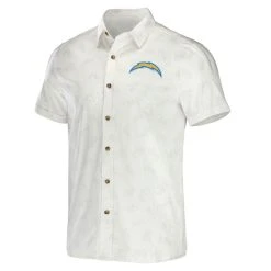 NFL X Darius Rucker Collection By Fanatics Men's White Los Angeles Chargers Woven Button-Up T-Shirt 8 NFL X Darius Rucker Collection By Fanatics Men's White Los Angeles Chargers Woven Button-Up T-Shirt -Mitchell & Ness store DSCO1148323154 3550 ALT2