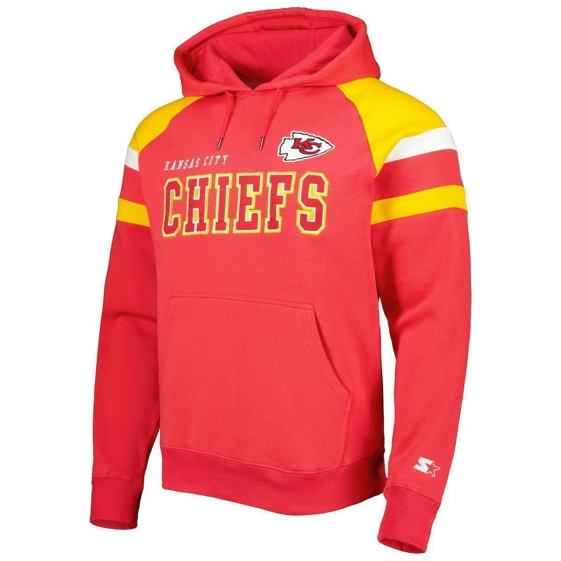 Starter Men's Red Kansas City Chiefs Draft Fleece Raglan Pullover Hoodie 5 Starter Men's Red Kansas City Chiefs Draft Fleece Raglan Pullover Hoodie - Image 3