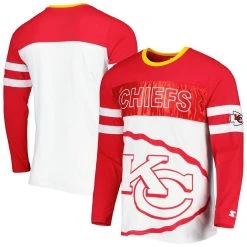Starter Men's Red/White Kansas City Chiefs Halftime Long Sleeve T-Shirt
