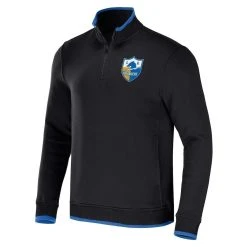 NFL X Darius Rucker Collection By Fanatics Men's Black Los Angeles Chargers Logo Quarter-Zip Top -Mitchell & Ness store DSCO1148324839 1007 ALT2