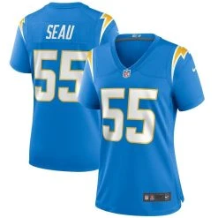 Nike Women's Junior Seau Powder Blue Los Angeles Chargers Game Retired Player Jersey