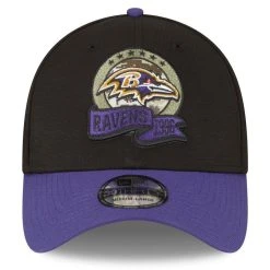 Men's New Era Black/Purple Baltimore Ravens 2022 Salute To Service 39THIRTY Flex Hat -Mitchell & Ness store DSCO1150497698 1007 ALT2