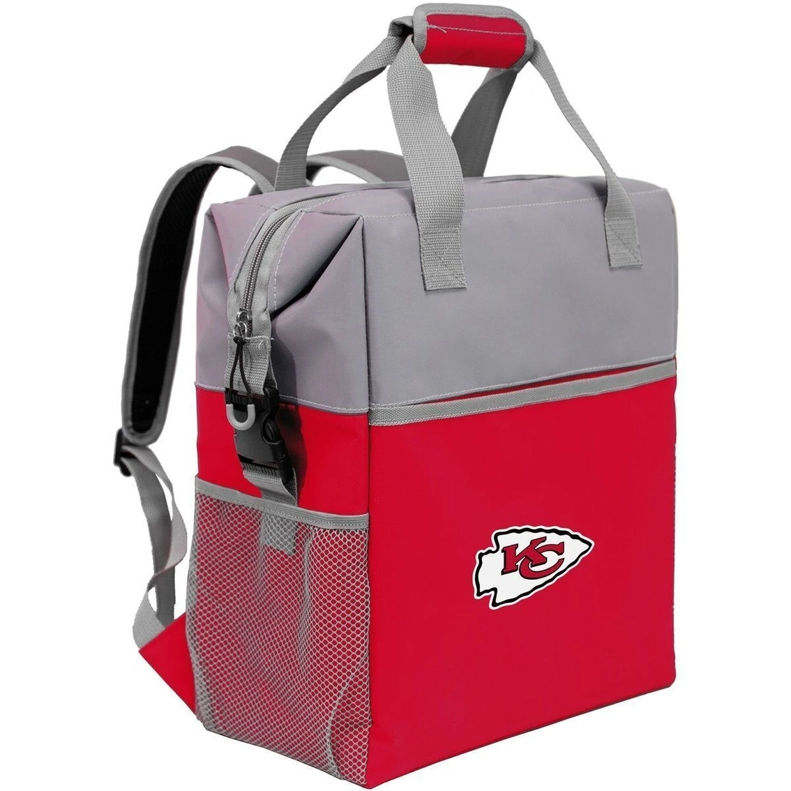 Logo Brands Kansas City Chiefs Colorblock Backpack Cooler 3 Logo Brands Kansas City Chiefs Colorblock Backpack Cooler