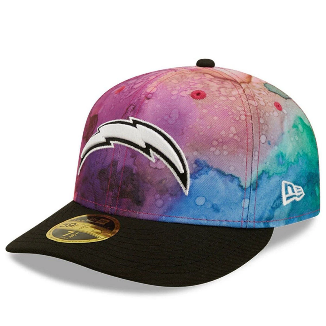 Men's New Era Pink/Black Los Angeles Chargers 2022 NFL Crucial Catch Low Profile 59FIFTY Fitted Hat 6 Men's New Era Pink/Black Los Angeles Chargers 2022 NFL Crucial Catch Low Profile 59FIFTY Fitted Hat - Image 4