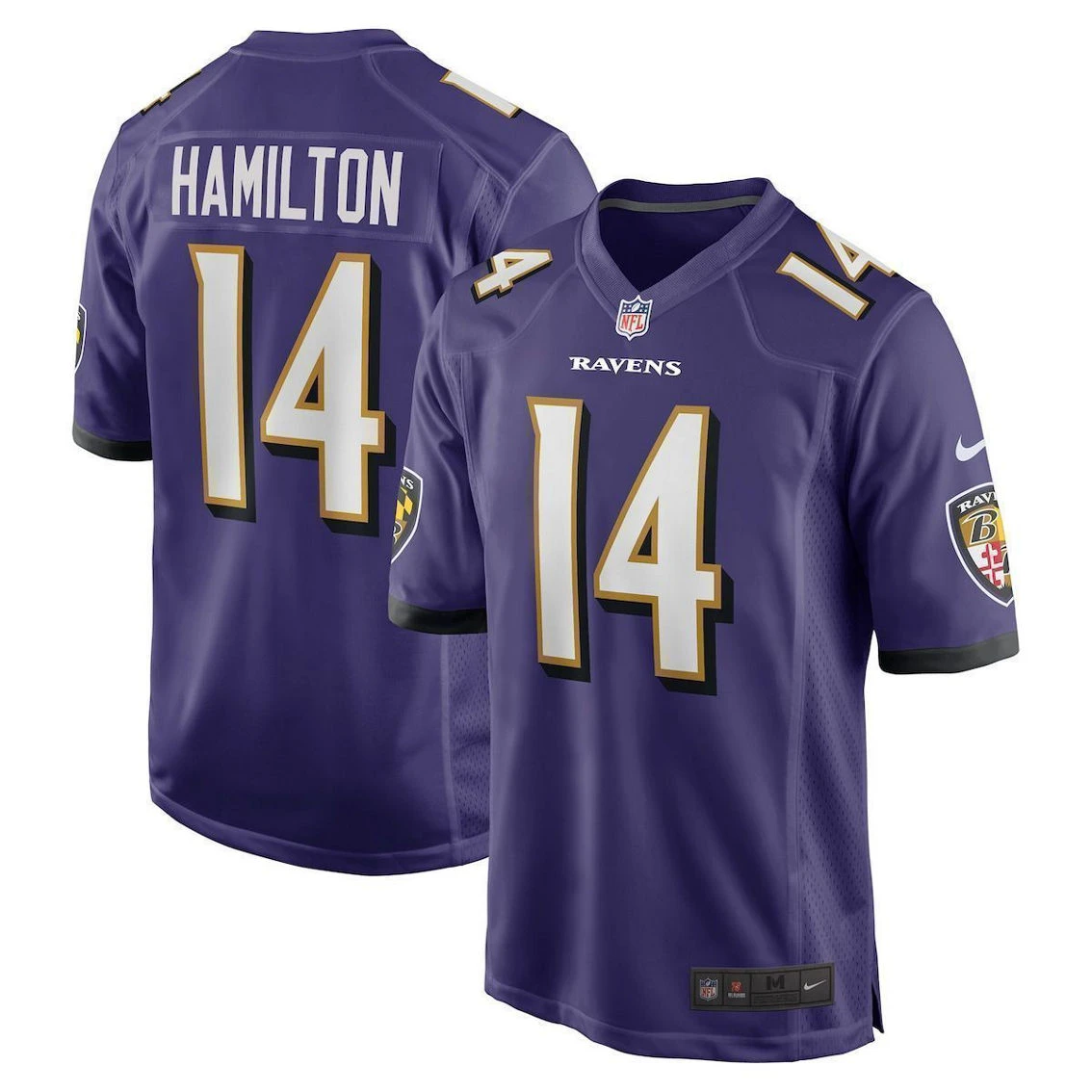 Nike Men's Kyle Hamilton Purple Baltimore Ravens Player Game Jersey 3 Nike Men's Kyle Hamilton Purple Baltimore Ravens Player Game Jersey