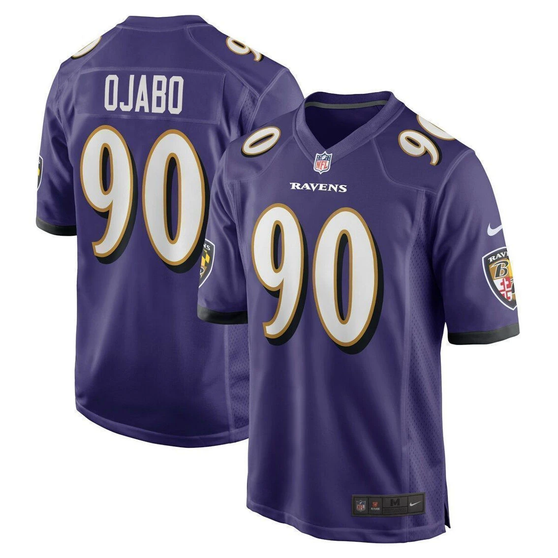 Men's Nike David Ojabo Purple Baltimore Ravens Player Game Jersey 3 Men's Nike David Ojabo Purple Baltimore Ravens Player Game Jersey