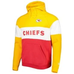 New Era Men's Red/Gold Kansas City Chiefs Colorblock Current Pullover Hoodie 8 New Era Men's Red/Gold Kansas City Chiefs Colorblock Current Pullover Hoodie -Mitchell & Ness store DSCO1150992265 2910 ALT2