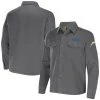 NFL X Darius Rucker Collection By Fanatics Men's Gray Los Angeles Chargers Canvas Button-Up Shirt Jacket