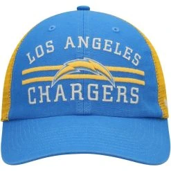 '47 Men's Powder Blue/Gold Los Angeles Chargers Highpoint Trucker Clean Up Snapback Hat -Mitchell & Ness store DSCO1151168640 1191 ALT2