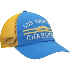 '47 Men's Powder Blue/Gold Los Angeles Chargers Highpoint Trucker Clean Up Snapback Hat -Mitchell & Ness store DSCO1151168640 1191 ALT3