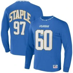 Staple Men's NFL X Blue Los Angeles Chargers Core Team Long Sleeve T-Shirt