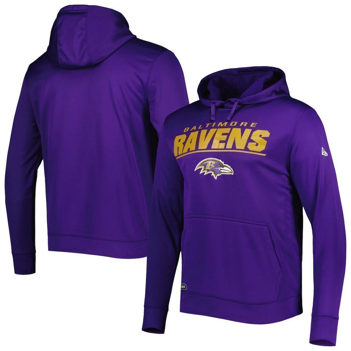 New Era Men's Purple Baltimore Ravens Combine Authentic Stated Logo Pullover Hoodie 3 New Era Men's Purple Baltimore Ravens Combine Authentic Stated Logo Pullover Hoodie