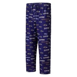 Concepts Sport Men's Purple Baltimore Ravens Breakthrough Allover Print Knit Sleep Pants