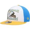 New Era Men's White/Gold Los Angeles Chargers Retro Sport 9FIFTY Snapback Hat -Mitchell & Ness store DSCO1151351606 3550