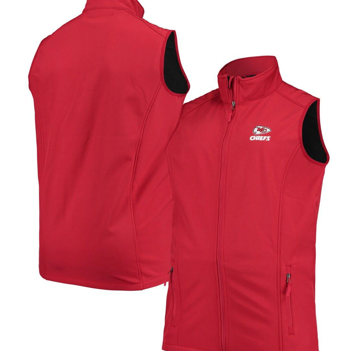 Dunbrooke Men's Red Kansas City Chiefs Big & Tall Archer Softshell Full-Zip Vest 4 Dunbrooke Men's Red Kansas City Chiefs Big & Tall Archer Softshell Full-Zip Vest - Image 2