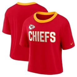 Women's Nike Red Kansas City Chiefs High Hip Fashion Cropped Top