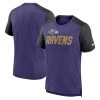 Men's Nike Heathered Purple/Heathered Black Baltimore Ravens Color Block Team Name T-Shirt -Mitchell & Ness store DSCO1151427907 2729