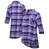 Concepts Sport Women's Purple/Black Baltimore Ravens Mainstay Flannel Full-Button Long Sleeve Nightshirt 1 Concepts Sport Women's Purple/Black Baltimore Ravens Mainstay Flannel Full-Button Long Sleeve Nightshirt -Mitchell & Ness store DSCO1151428336 2729