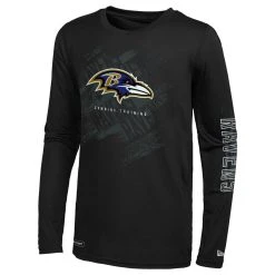 New Era Men's Black Baltimore Ravens Combine Authentic Action Long Sleeve T-Shirt -Mitchell & Ness store DSCO1151453740 1007 ALT1