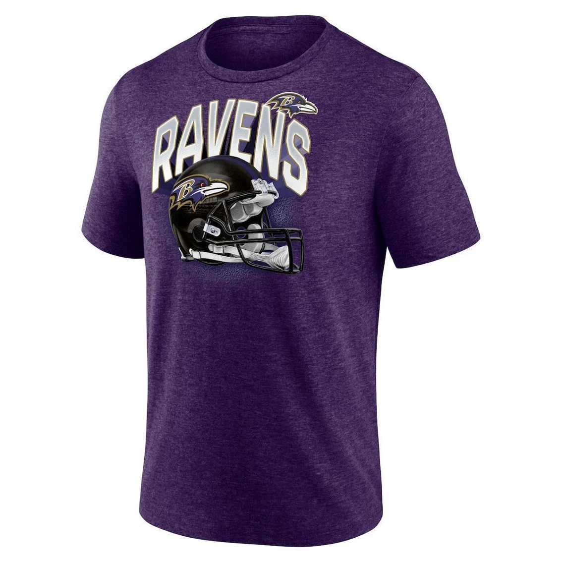 Fanatics Branded Men's Heathered Purple Baltimore Ravens End Around Tri-Blend T-Shirt 5 Fanatics Branded Men's Heathered Purple Baltimore Ravens End Around Tri-Blend T-Shirt - Image 3
