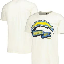 New Era Men's Cream Los Angeles Chargers Sideline Chrome T-Shirt