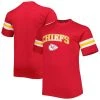 Profile Men's Red Kansas City Chiefs Big & Tall Arm Stripe T-Shirt