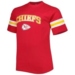 Profile Men's Red Kansas City Chiefs Big & Tall Arm Stripe T-Shirt -Mitchell & Ness store DSCO1151958125 2910 ALT2