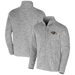 NFL X Darius Rucker Collection By Fanatics Men's Heather Gray Baltimore Ravens Fleece Full-Zip Jacket 7 NFL X Darius Rucker Collection By Fanatics Men's Heather Gray Baltimore Ravens Fleece Full-Zip Jacket -Mitchell & Ness store DSCO1151958165 1927 ALT1
