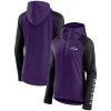 Fanatics Branded Women's Purple/Black Baltimore Ravens End Around Raglan Full-Zip Hoodie