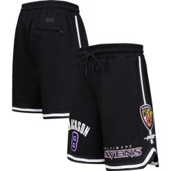 Pro Standard Men's Lamar Jackson Black Baltimore Ravens Player Name & Number Shorts