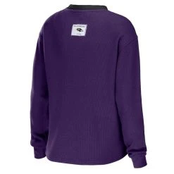 WEAR By Erin Andrews Women's Purple Baltimore Ravens Waffle Henley Long Sleeve T-Shirt -Mitchell & Ness store DSCO1152056537 2729 ALT3