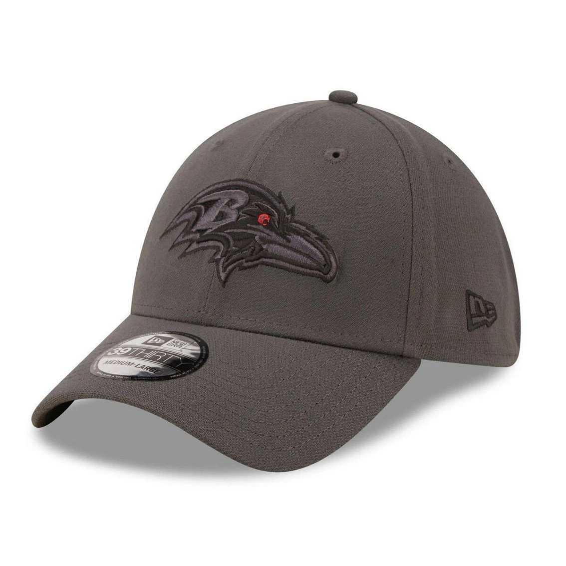 New Era Men's Graphite Baltimore Ravens Classic 39THIRTY Flex Hat 4 New Era Men's Graphite Baltimore Ravens Classic 39THIRTY Flex Hat - Image 2