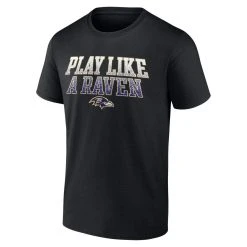 Fanatics Branded Men's Black Baltimore Ravens Big & Tall Play Like A Raven Statement T-Shirt -Mitchell & Ness store DSCO1152166621 1007 ALT2