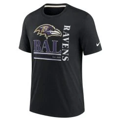 Men's Nike Black Baltimore Ravens Wordmark Logo Tri-Blend T-Shirt -Mitchell & Ness store DSCO1152166715 1007 ALT2