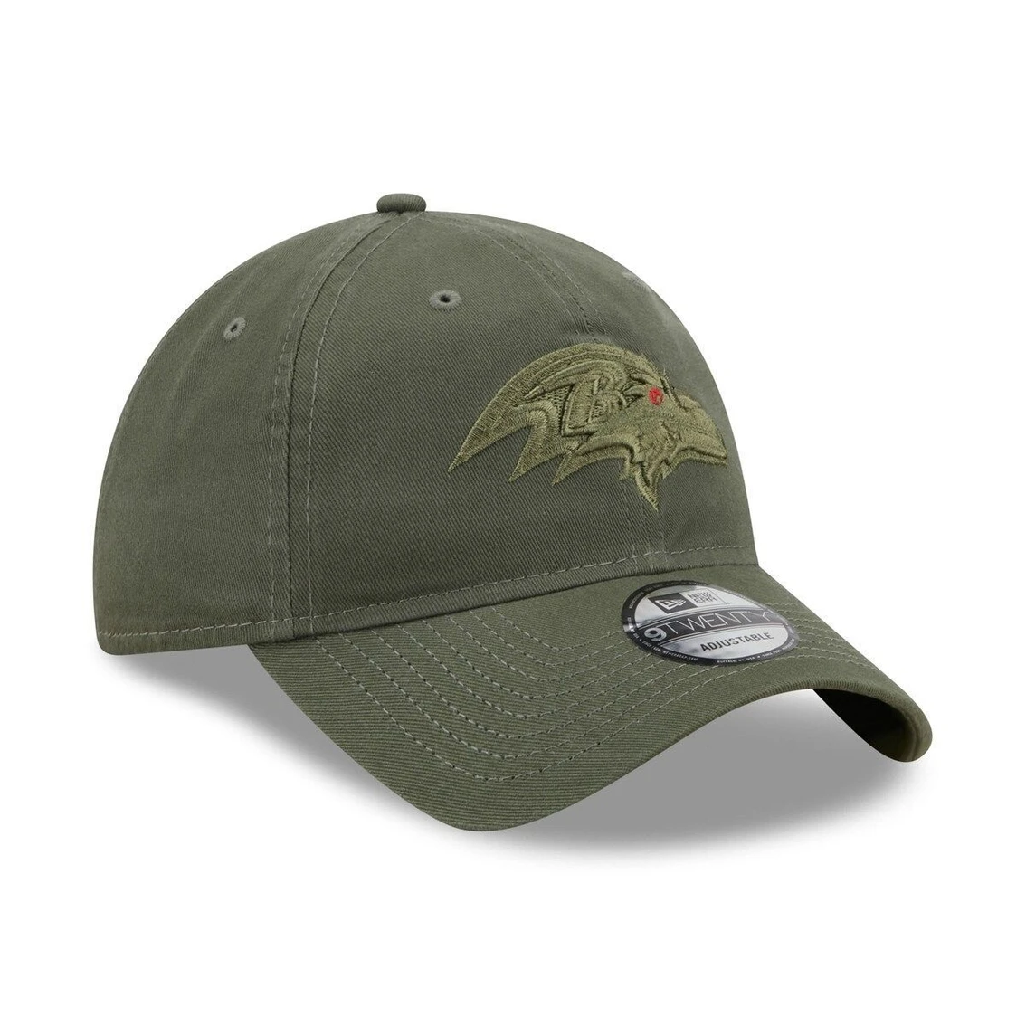 Men's New Era Olive Baltimore Ravens Core Classic 2.0 Tonal 9TWENTY Adjustable Hat 6 Men's New Era Olive Baltimore Ravens Core Classic 2.0 Tonal 9TWENTY Adjustable Hat - Image 4