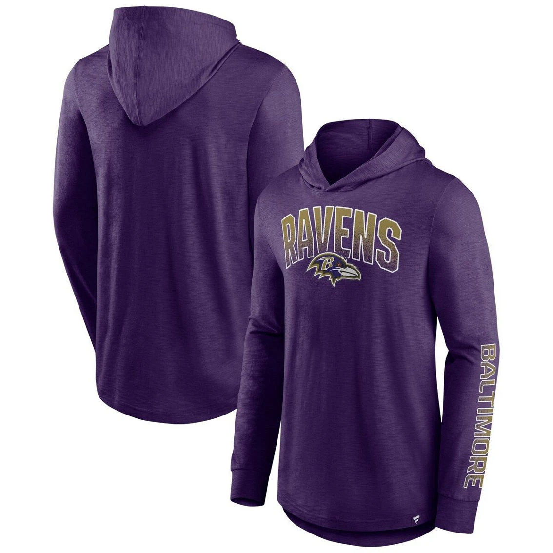 Men's Fanatics Branded Purple Baltimore Ravens Front Runner Pullover Hoodie 4 Men's Fanatics Branded Purple Baltimore Ravens Front Runner Pullover Hoodie - Image 2