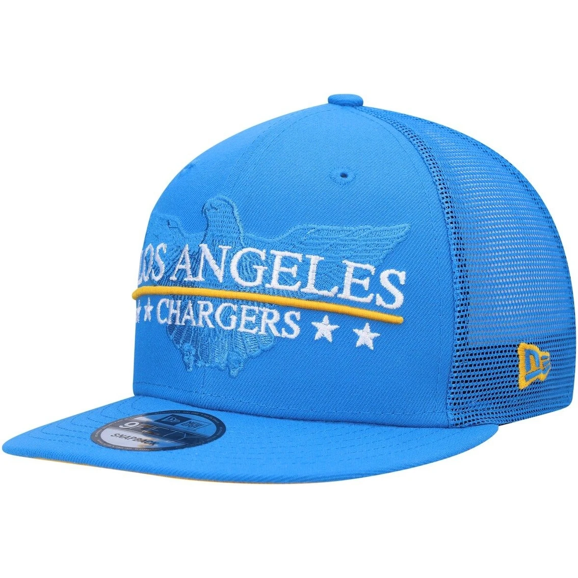 New Era Men's Powder Blue Los Angeles Chargers Totem 9FIFTY Snapback Hat 6 New Era Men's Powder Blue Los Angeles Chargers Totem 9FIFTY Snapback Hat - Image 4