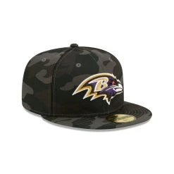 New Era Men's Black Baltimore Ravens Camo 59FIFTY Fitted Hat -Mitchell & Ness store DSCO1152521777 4273 ALT3