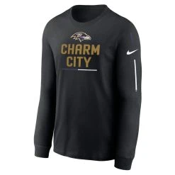 Nike Men's Black Baltimore Ravens Team Slogan Long Sleeve T-Shirt -Mitchell & Ness store DSCO1152521827 1007 ALT2