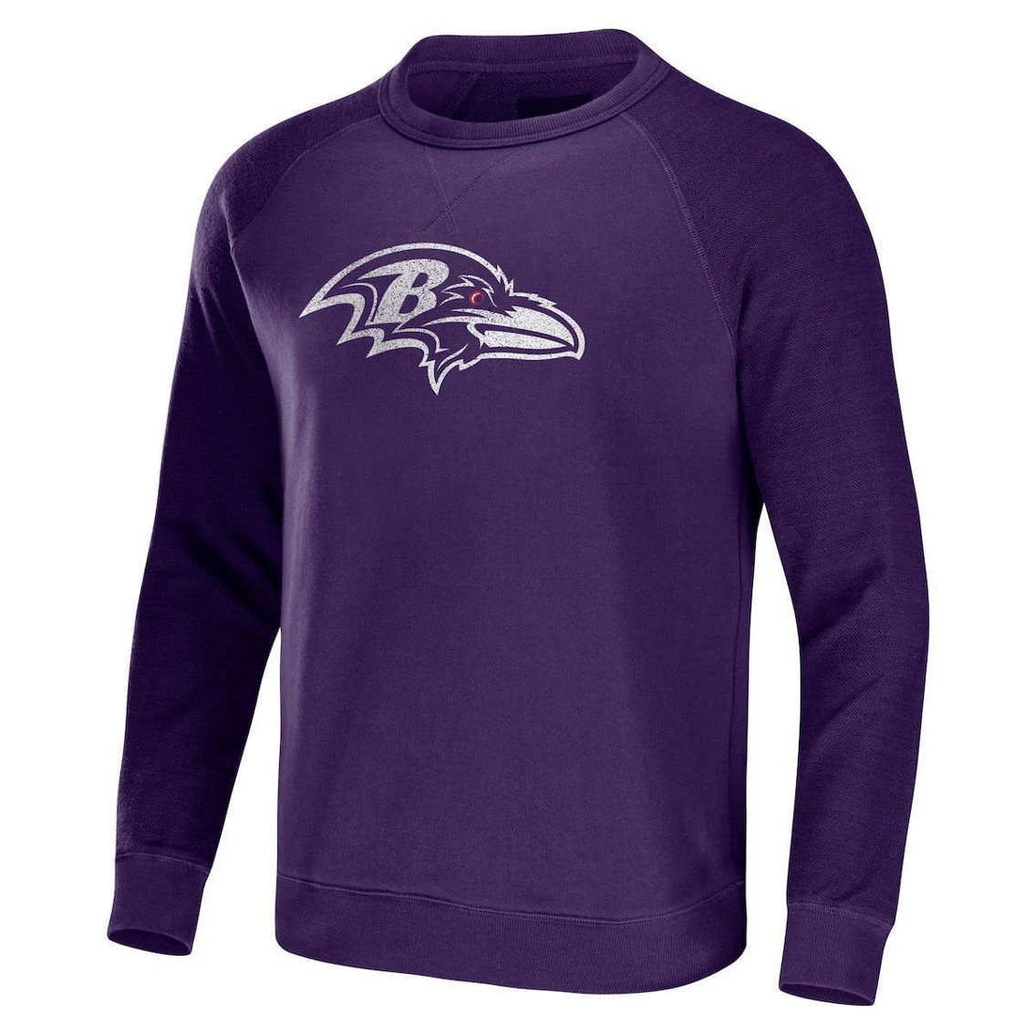 Men's NFL X Darius Rucker Collection By Fanatics Purple Baltimore Ravens Raglan Fleece Pullover Sweatshirt 5 Men's NFL X Darius Rucker Collection By Fanatics Purple Baltimore Ravens Raglan Fleece Pullover Sweatshirt - Image 3
