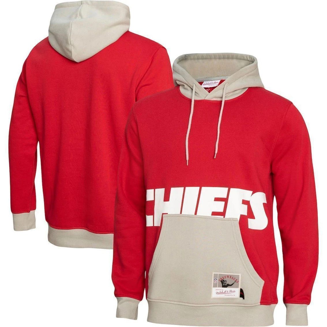 Mitchell & Ness Men's Red Kansas City Chiefs Big Face 5.0 Pullover Hoodie 4 Mitchell & Ness Men's Red Kansas City Chiefs Big Face 5.0 Pullover Hoodie - Image 2