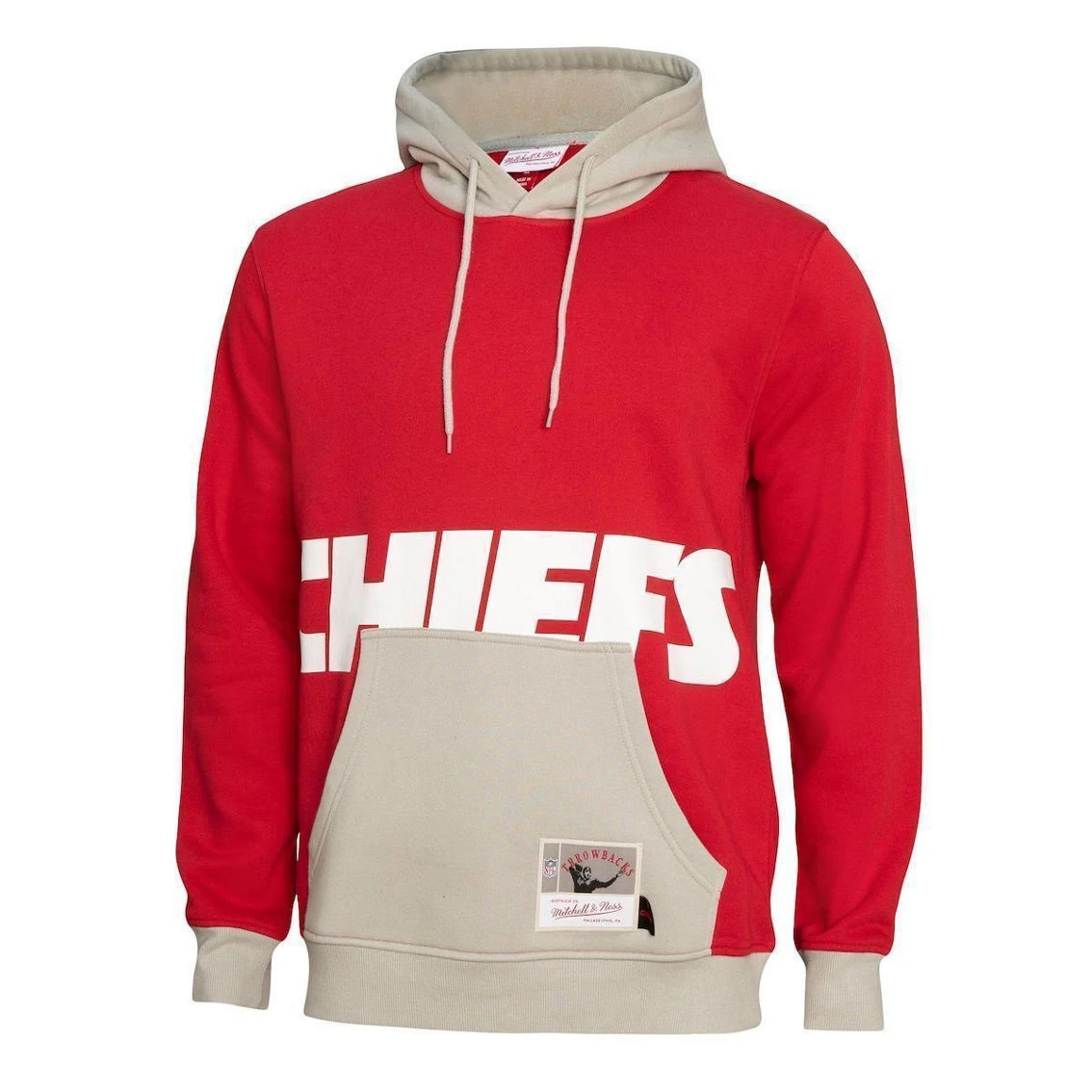 Mitchell & Ness Men's Red Kansas City Chiefs Big Face 5.0 Pullover Hoodie 5 Mitchell & Ness Men's Red Kansas City Chiefs Big Face 5.0 Pullover Hoodie - Image 3