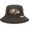 New Era Men's Heather Black Baltimore Ravens Bucket Hat