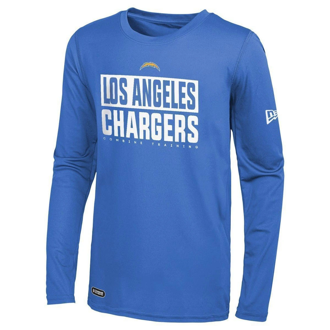 New Era Men's Powder Blue Los Angeles Chargers Combine Authentic Offsides Long Sleeve T-Shirt 3 New Era Men's Powder Blue Los Angeles Chargers Combine Authentic Offsides Long Sleeve T-Shirt