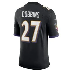 Nike Men's J.K. Dobbins Black Baltimore Ravens Vapor Limited Jersey 9 Nike Men's J.K. Dobbins Black Baltimore Ravens Vapor Limited Jersey -Mitchell & Ness store DSCO1152705773 1007 ALT3