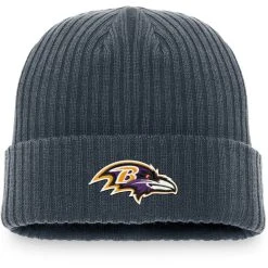 Fanatics Branded Men's Charcoal Baltimore Ravens Dark Shadow Cuffed Knit Hat