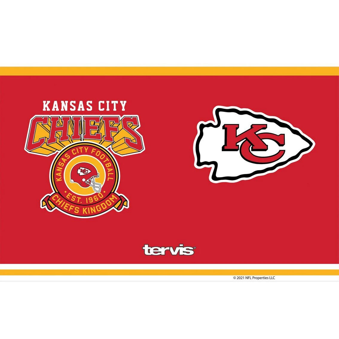 Tervis Kansas City Chiefs 20oz. Vintage Stainless Steel Tumbler 5 Tervis Kansas City Chiefs 20oz. Vintage Stainless Steel Tumbler - Image 3