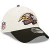 New Era Men's Cream/Black Baltimore Ravens 2022 Sideline 39THIRTY 2-Tone Flex Hat -Mitchell & Ness store DSCO1153010456 6662